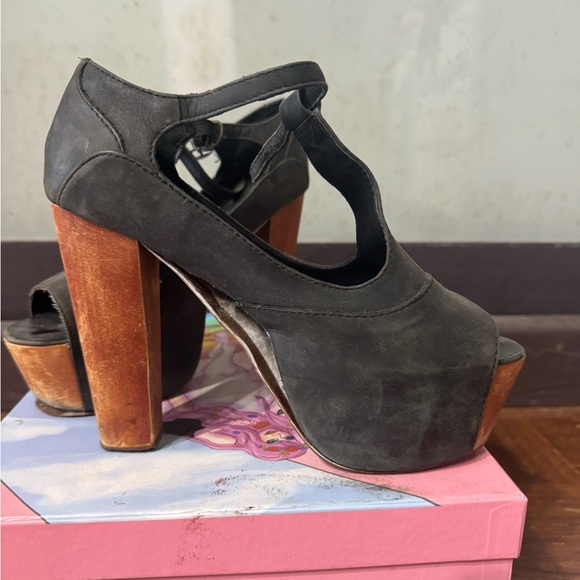 Jeffery Campbell Foxy Wood Distressed black - Picture 2 of 4